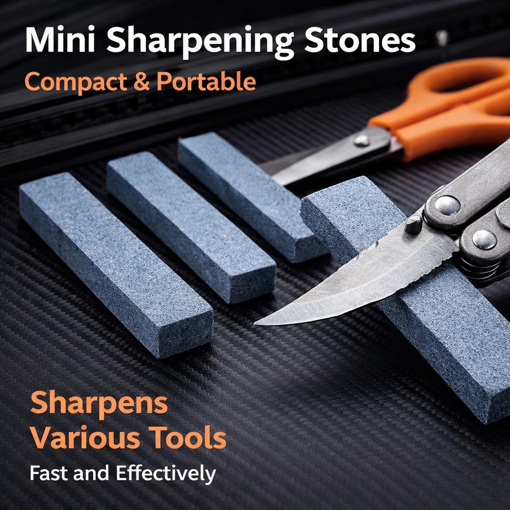 Knife Sharpener - Mini Green Silicon Carbide Sharpening Stone,
