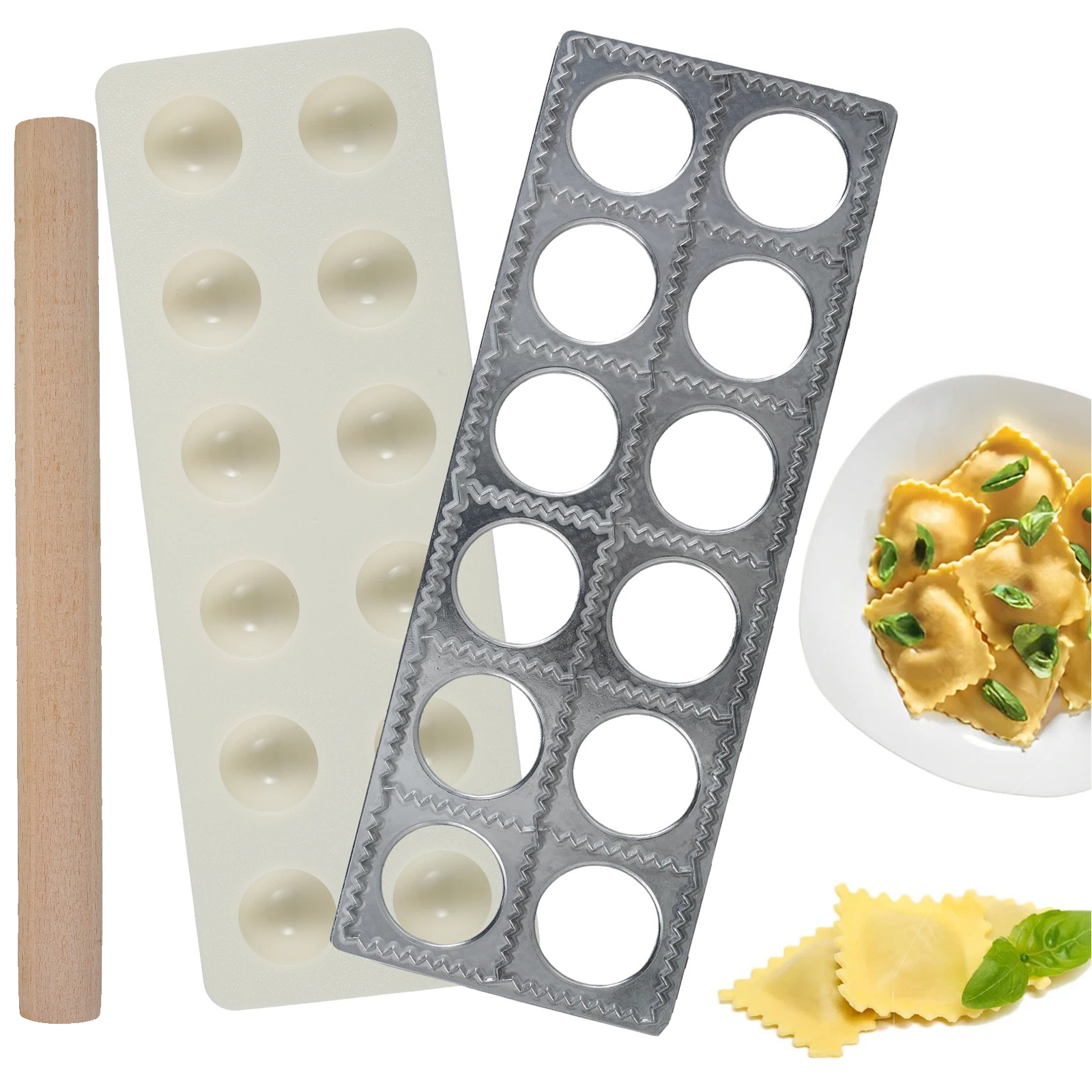 Kitchen Gadgets Sale - Dumpling Mold 12 Holes Ravioli Press
