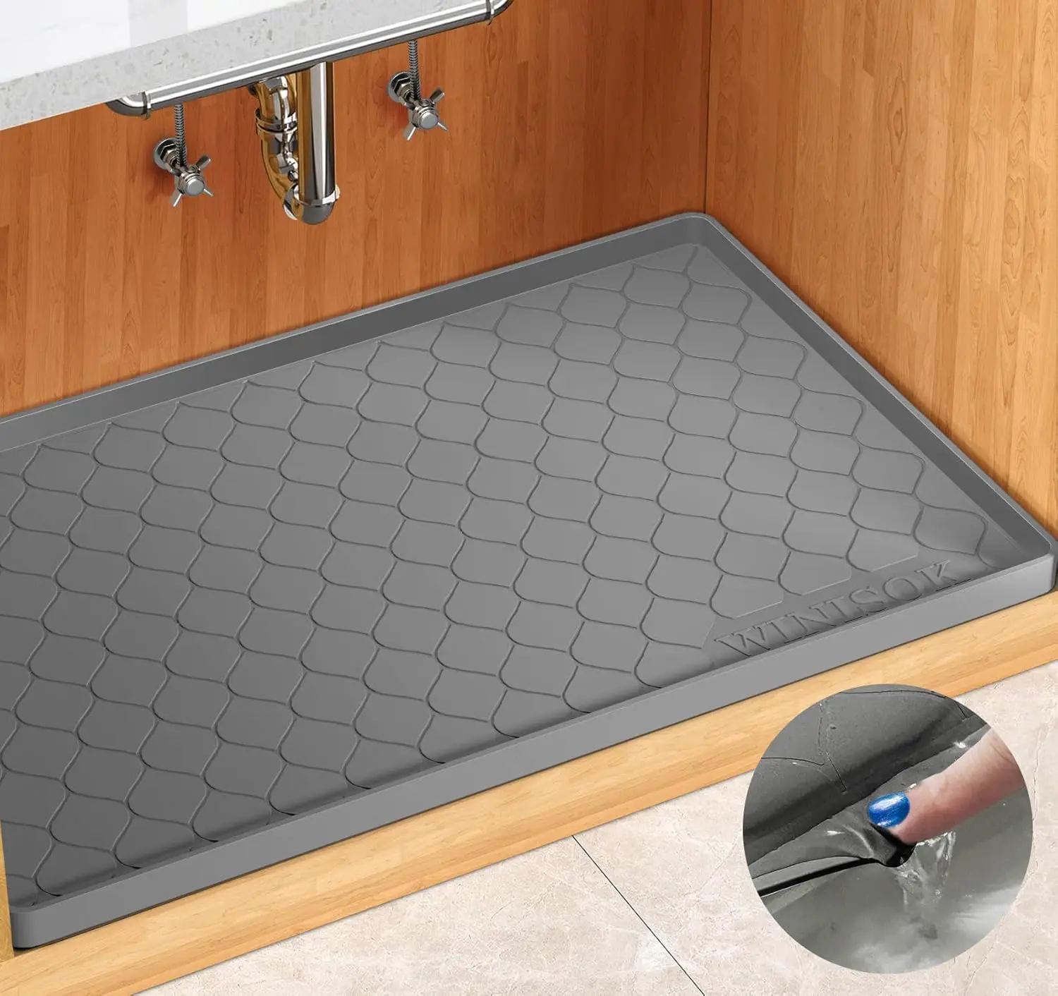 Kitchen Gadgets Cabinet - Silicone Under Sink Mat 34' x
