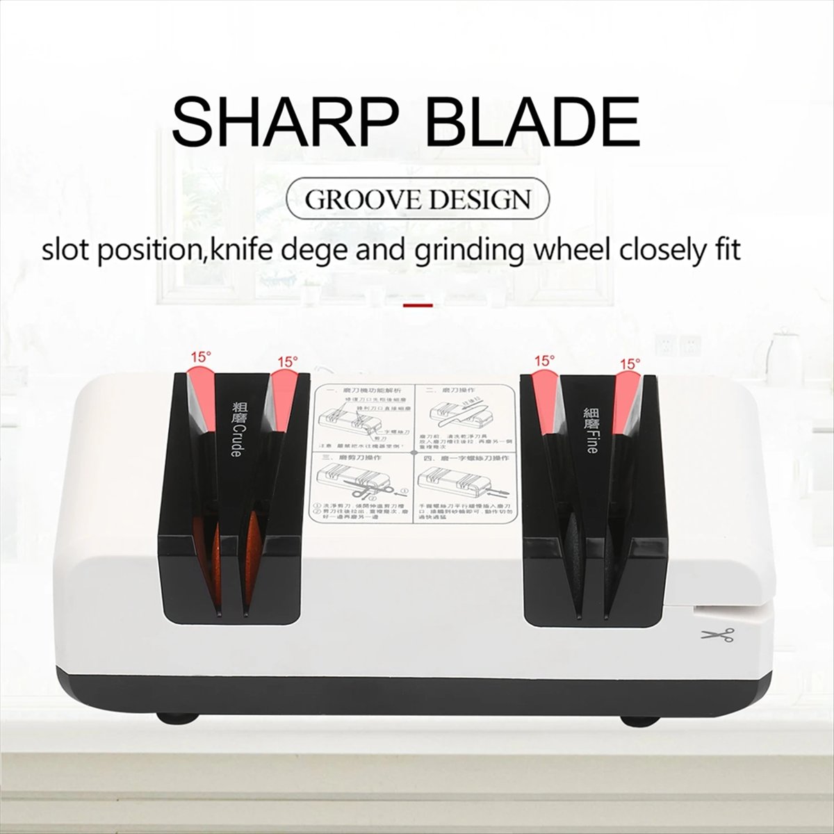 Knife Sharpener - (AIMA) Electric Knife Sharpener Automatic Cut