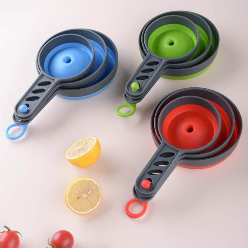 Kitchen Gadgets Set - 3Pcs/Set Kitchen Funnel 3Size Plastics Folding