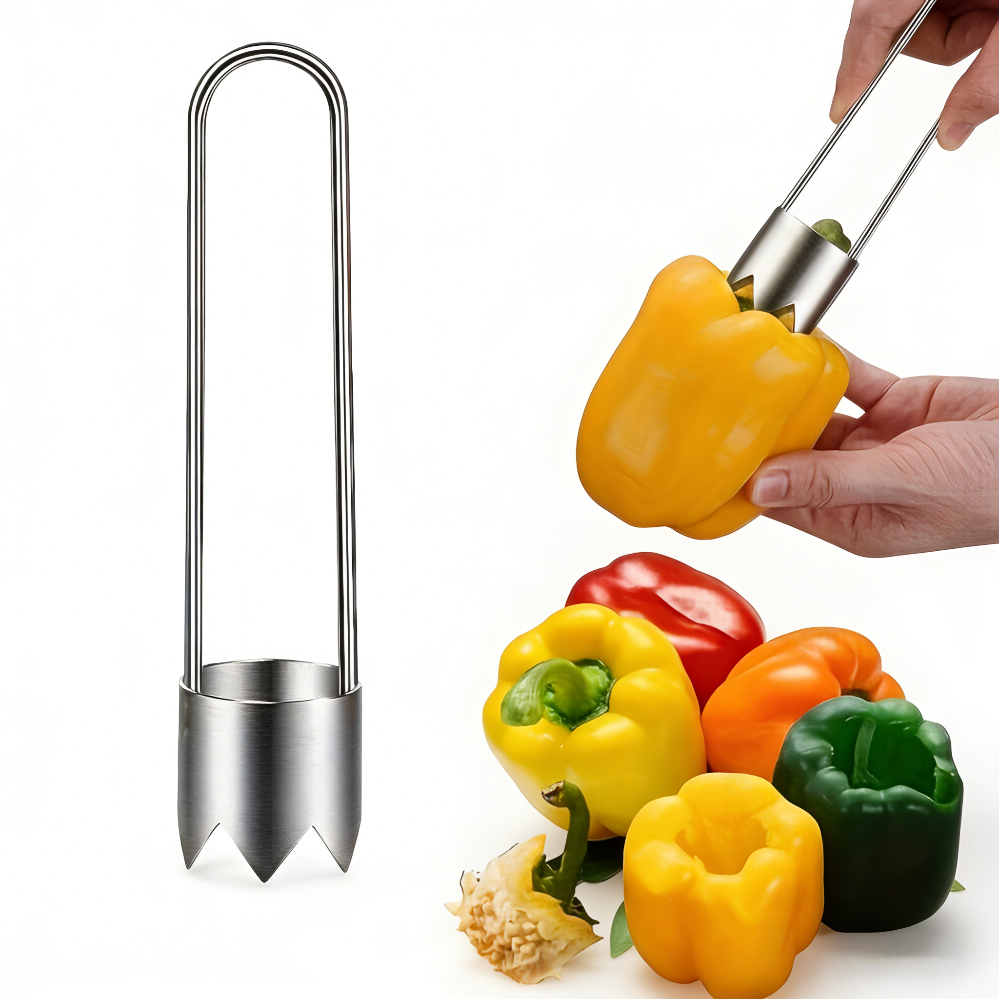 Kitchen Home Gadgets - Stainless Steel Multi-Purpose Fruit Vegetable Corer