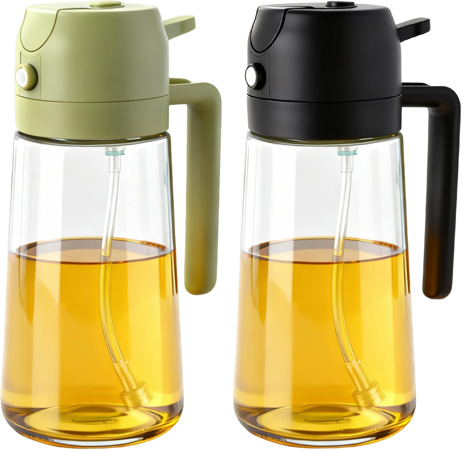 Kitchen Gadgets Green - 2Pcs Glass Oil Sprayer for Cooking
