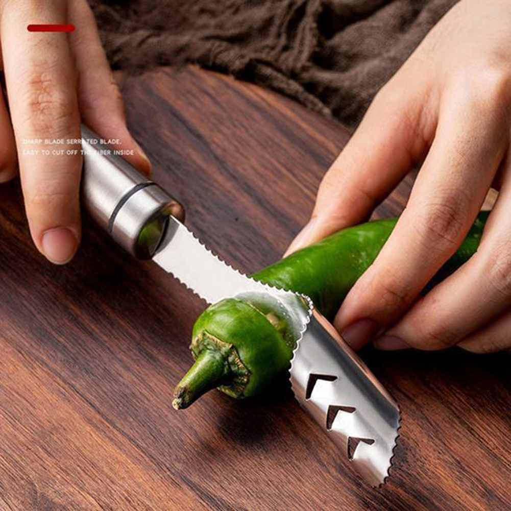 Portable Chili Pepper Core Rem - مراجعة Kitchen Gadgets Green وسعره