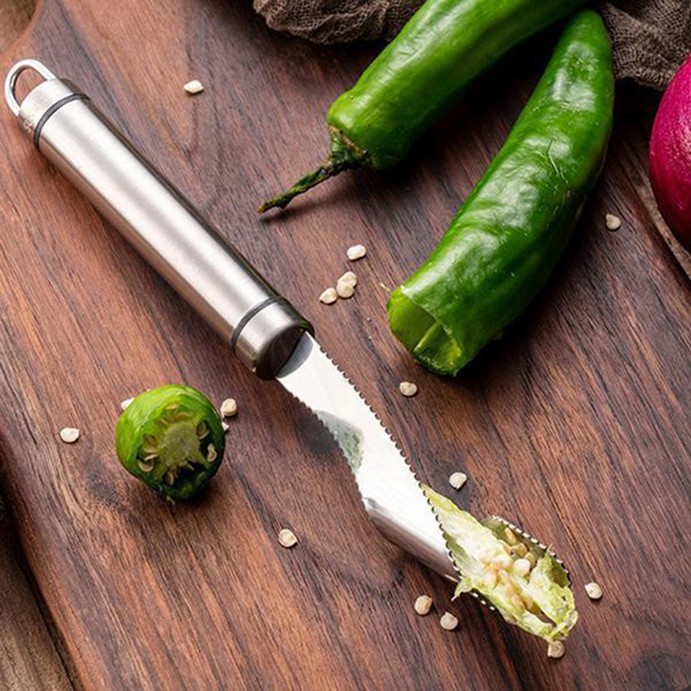 Portable Chili Pepper Core Rem - مراجعة Kitchen Gadgets Green وسعره