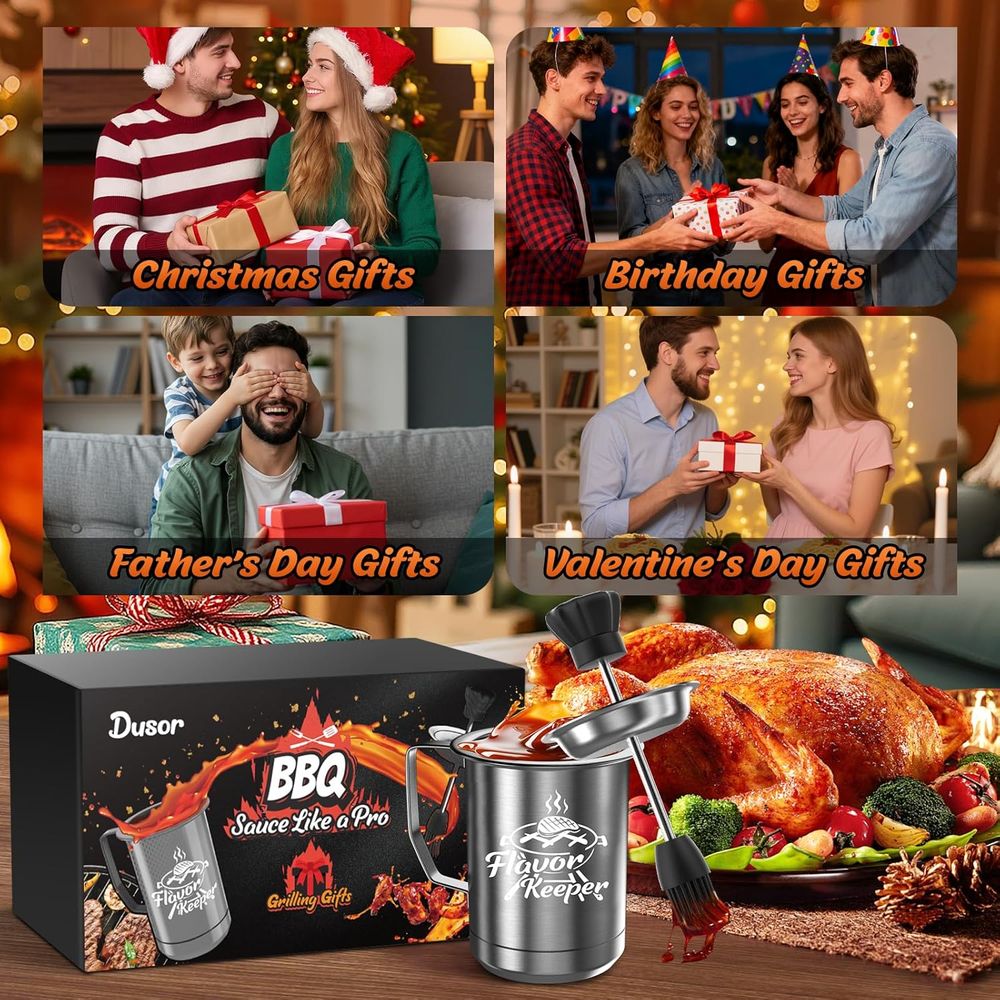Men Women BBQ Sauce Pot and Ba - مراجعة Kitchen Gadgets To Have وسعره