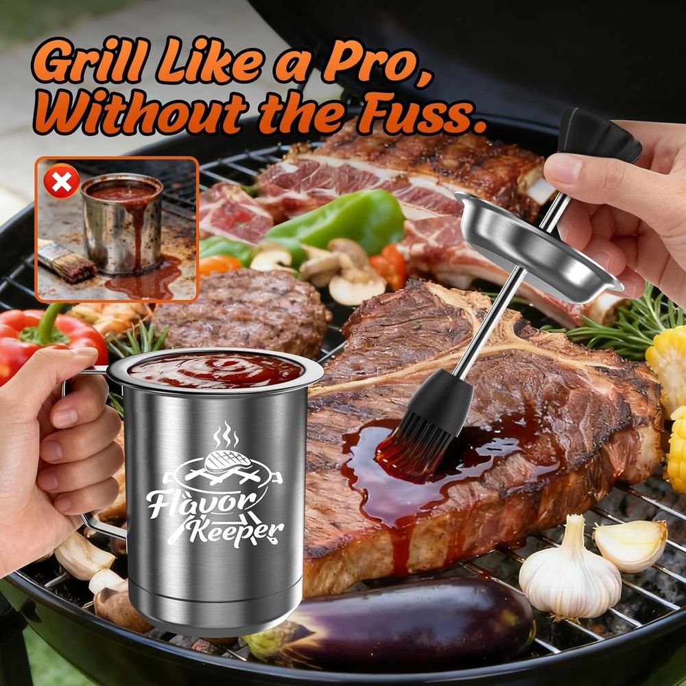 Men Women BBQ Sauce Pot and Ba - مراجعة Kitchen Gadgets To Have وسعره