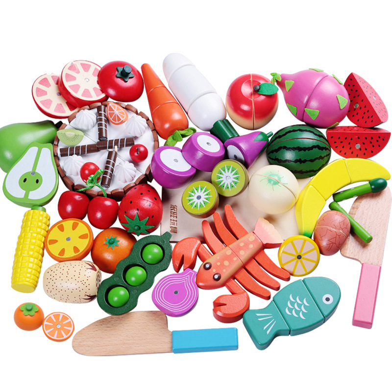 1PCS Wooden Toy Magnetic Cutti - مراجعة Kitchen Gadgets Kids وسعره