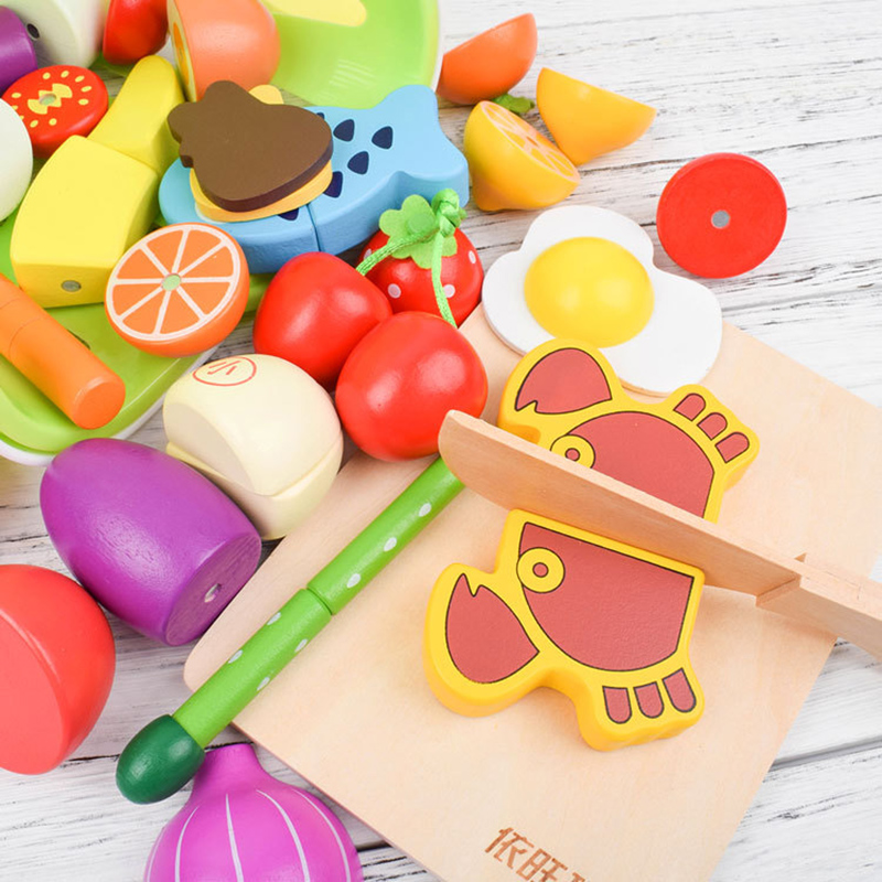 1PCS Wooden Toy Magnetic Cutti - مراجعة Kitchen Gadgets Kids وسعره