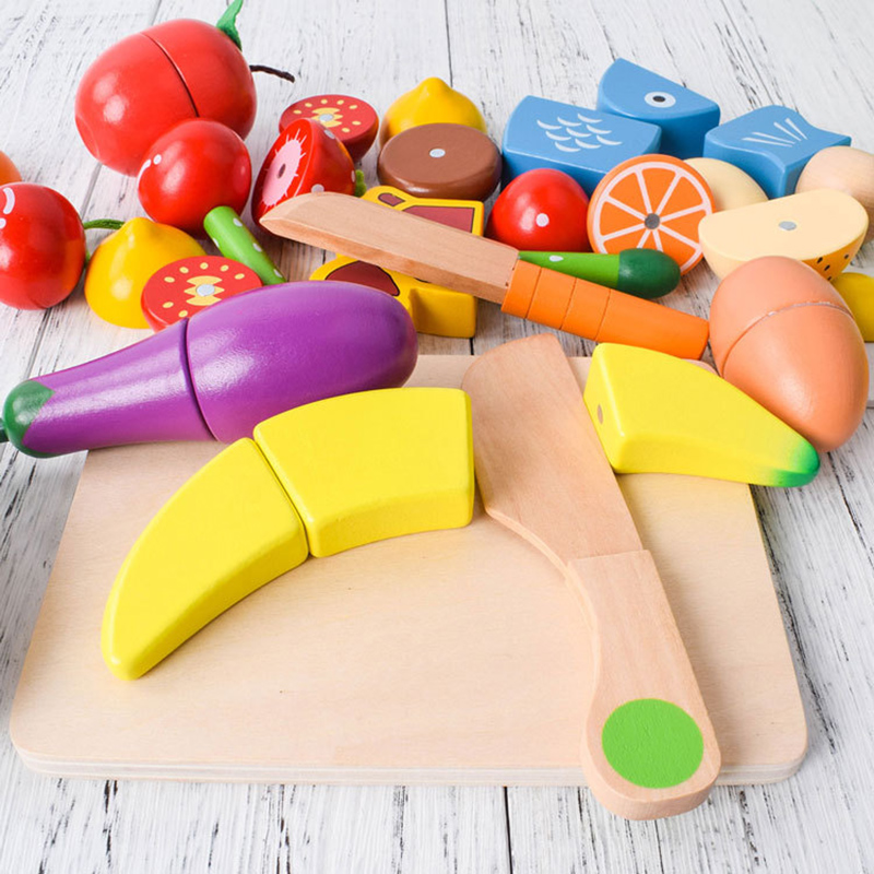 1PCS Wooden Toy Magnetic Cutti - مراجعة Kitchen Gadgets Kids وسعره