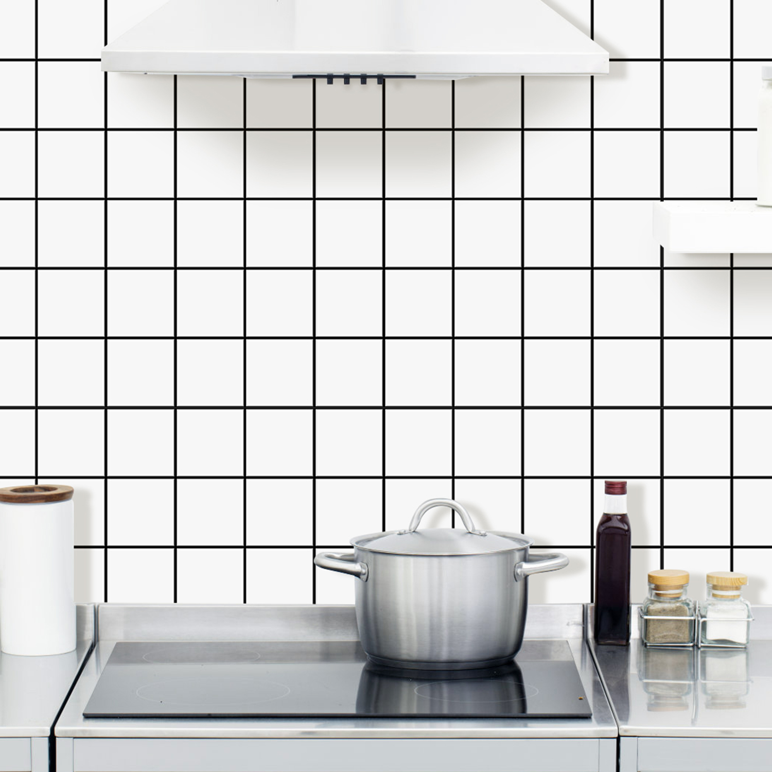 10pcs Premium Square Wall Tile - مراجعة Kitchen Gadgets Cabinet وسعره