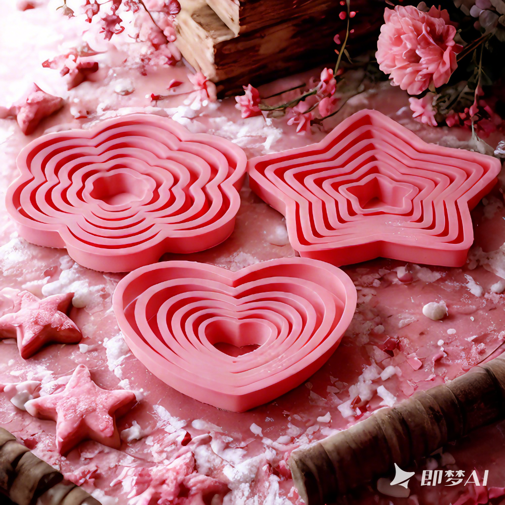 1set/3sets Pink Heart Star Flo - مراجعة Kitchen Gadgets Set وسعره