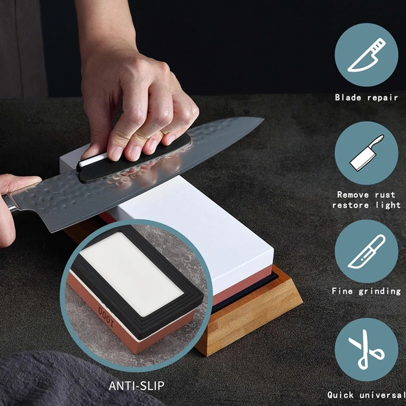 Whetstone Sharpening Stones Pr - مراجعة Knife Sharpener وسعره