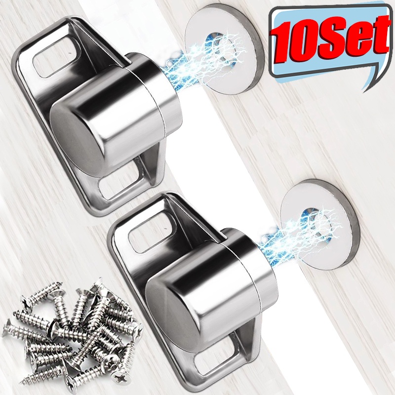 1-10Sets Magnetic Cabinet Door - مراجعة Kitchen Gadgets Cabinet وسعره