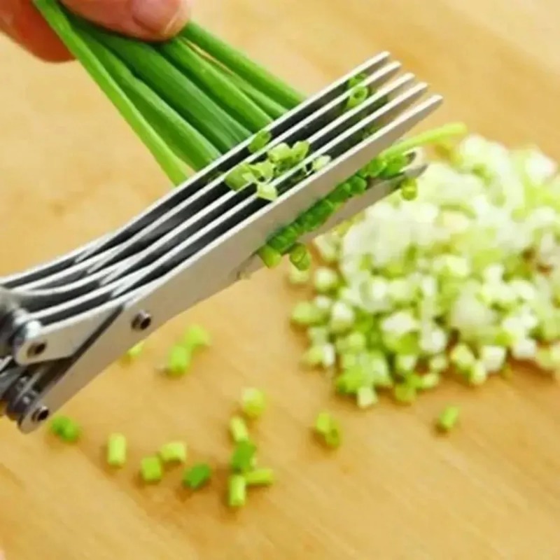 Time Saving Herb Scissors 5 Bl - مراجعة Kitchen Gadgets Save Time وسعره