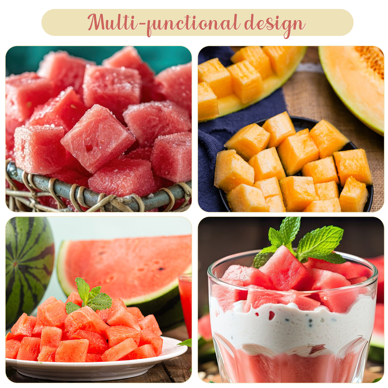2Pcs Fruit Cube Slicer Stainle - مراجعة Kitchen Gadgets Save Time وسعره
