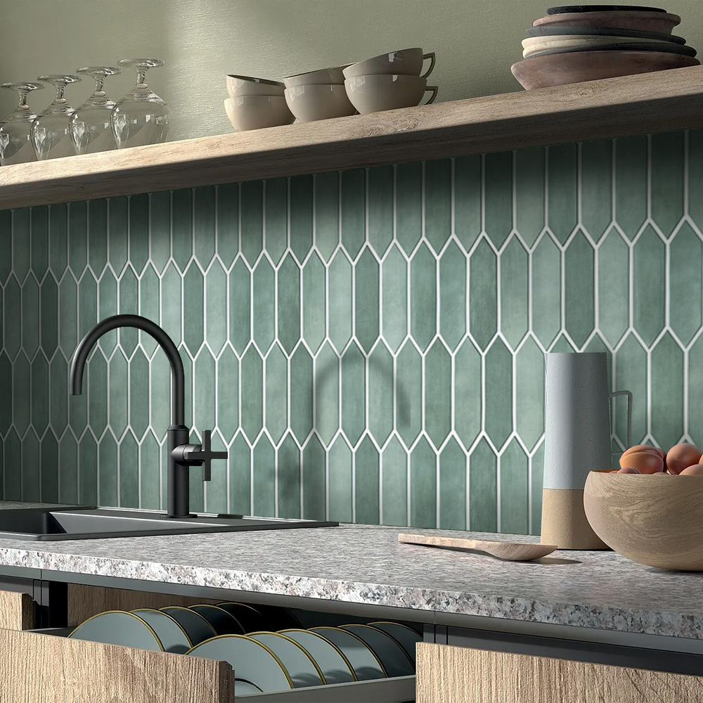 1/10pcs 3D Tile Sticker, Self- - مراجعة Kitchen Gadgets Green وسعره