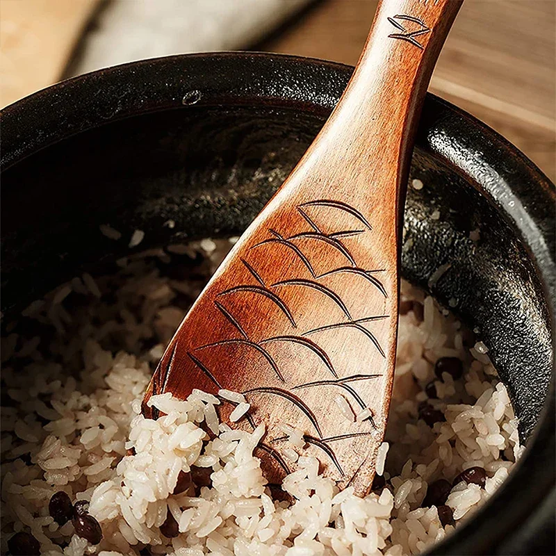 Non-stick Wooden Rice Paddle,  - مراجعة Kitchen Gadgets On Sale وسعره
