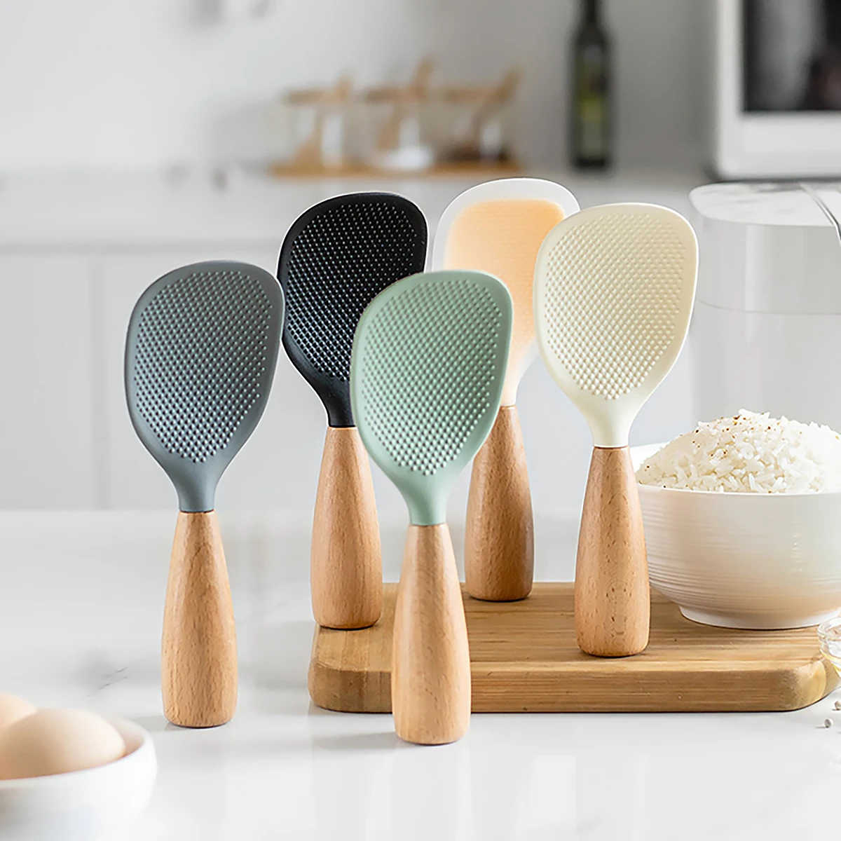 Hanging Silicone Rice Spoon Ki - مراجعة Kitchen Gadgets On Sale وسعره