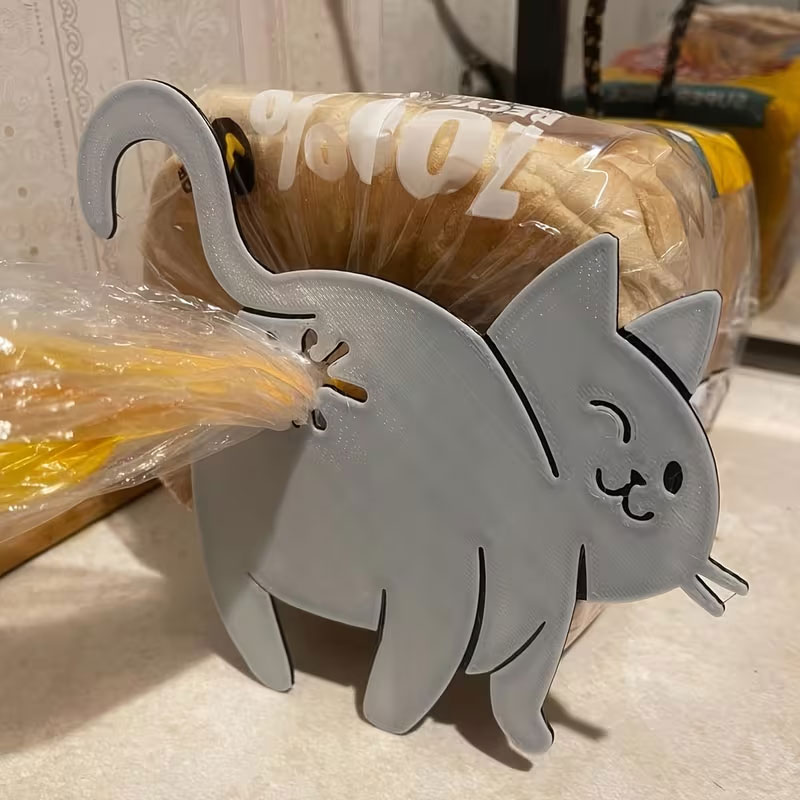 Cat Butt Bread Clip - 3D Print - مراجعة Kitchen Gadgets You Must Have وسعره