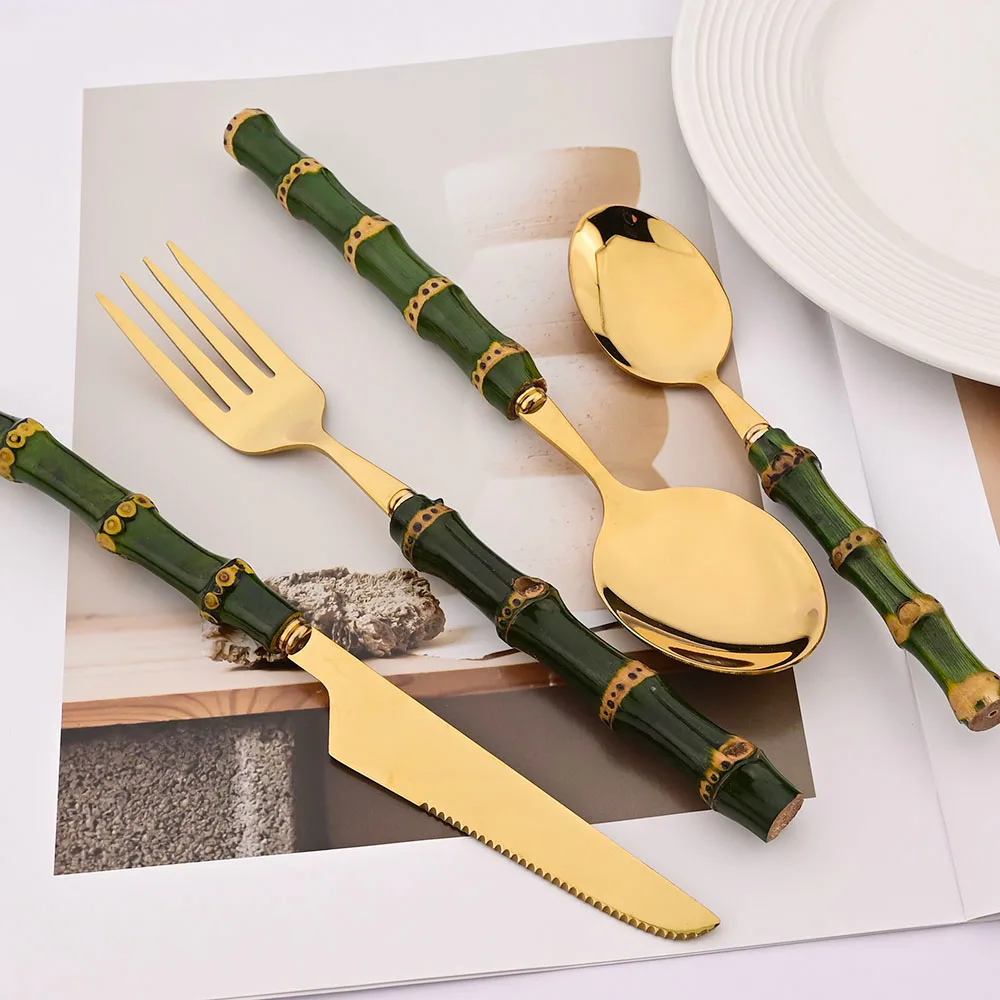 4Pcs Natural Bamboo Handle Din - مراجعة Kitchen Gadgets Green وسعره