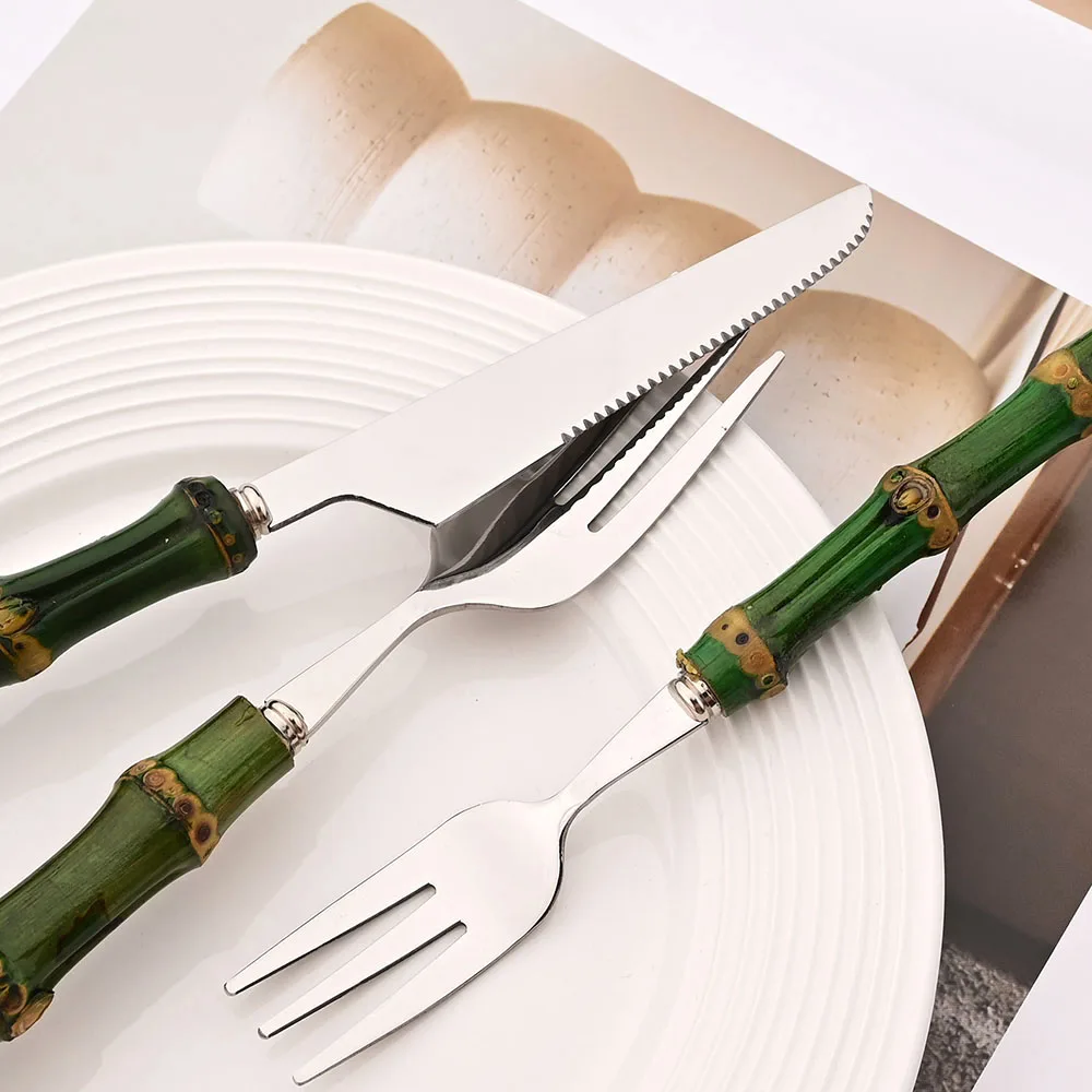 4Pcs Natural Bamboo Handle Din - مراجعة Kitchen Gadgets Green وسعره