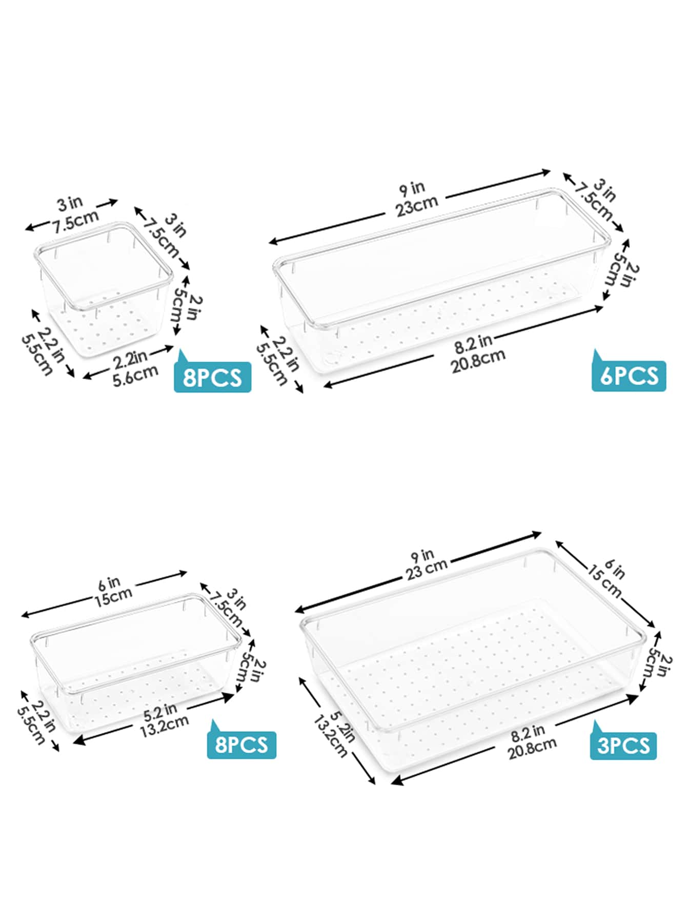 8/25 PCS Clear Plastic Drawer  - مراجعة Kitchen Gadgets Set وسعره
