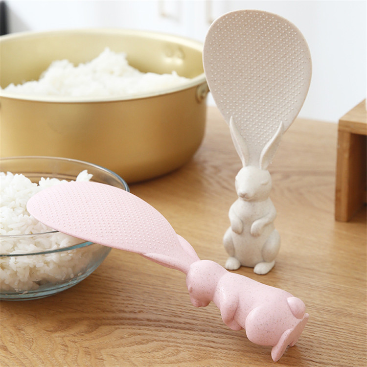 Straw rabbit spoon can stand u - مراجعة Kitchen Gadgets On Sale وسعره