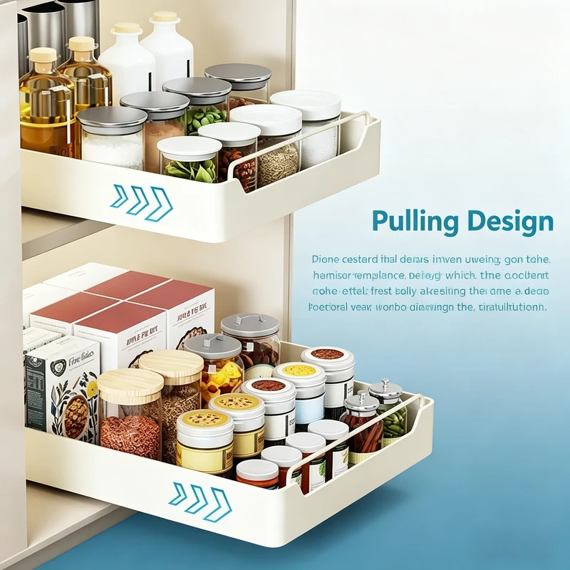 2026 New Pull Out Spice Rack O - مراجعة Kitchen Gadgets Cabinet وسعره