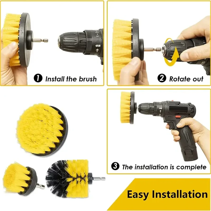 3 pcs/set drill brush set powe - مراجعة Kitchen Gadgets Set وسعره