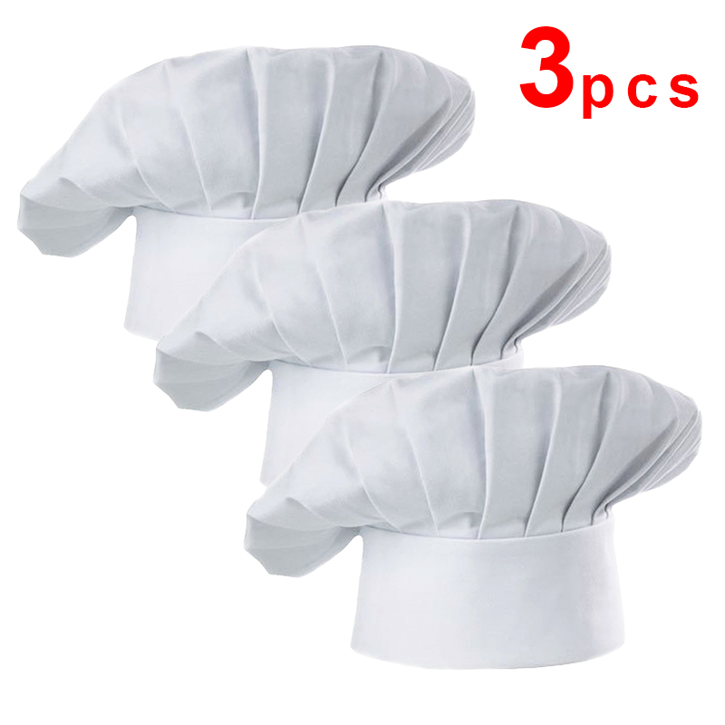 3pcs High22cm Cook Hat White C - مراجعة Kitchen Gadgets Sale وسعره