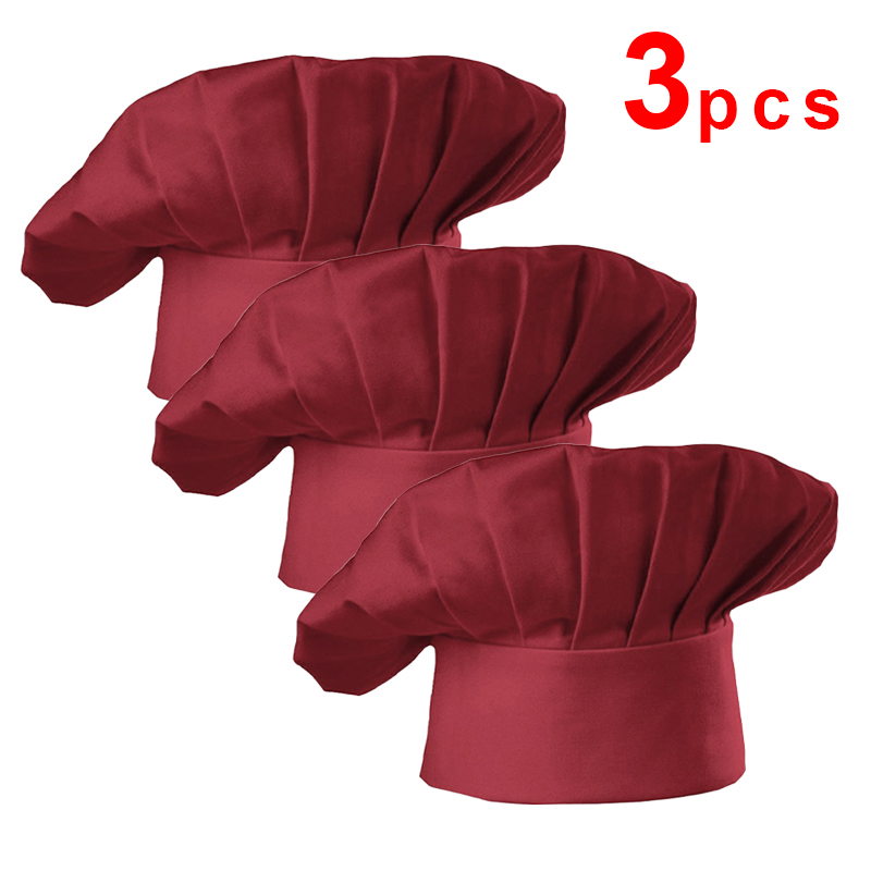 3pcs High22cm Cook Hat White C - مراجعة Kitchen Gadgets Sale وسعره