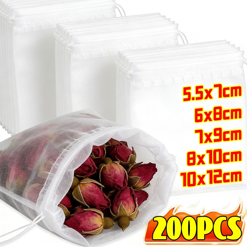 200/50Pcs Nylon Tea Bags Small - مراجعة Kitchen Gadgets Sale وسعره