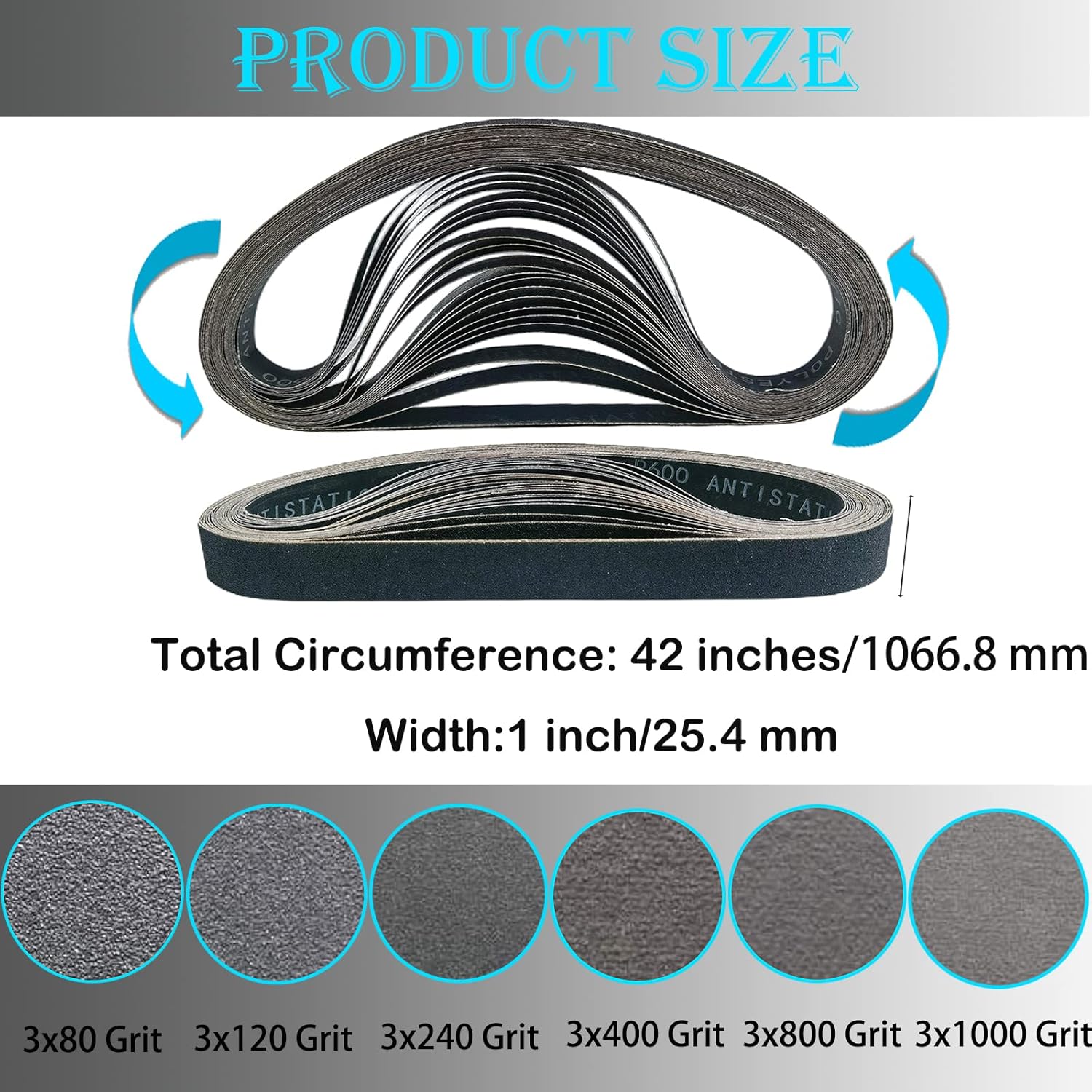 18 PCS 1x42 Inch Silicon Carbi - مراجعة Knife Sharpener وسعره