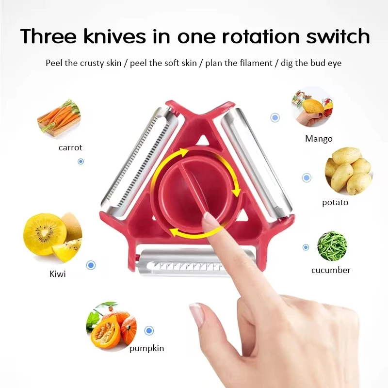 1PC Trio Peeler Set Vegetable  - مراجعة Kitchen Gadgets Set وسعره