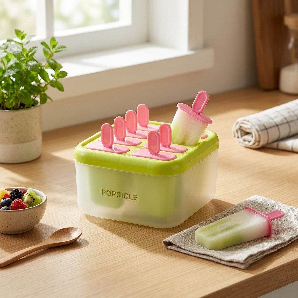 8 Grids Plastic Popsicle Molds - مراجعة Kitchen Gadgets Kids وسعره
