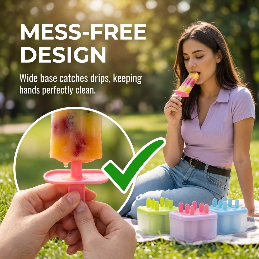 8 Grids Plastic Popsicle Molds - مراجعة Kitchen Gadgets Kids وسعره