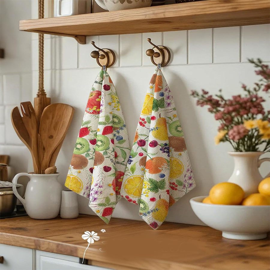 2Pcs, Fruit Party Kitchen Towe - مراجعة Kitchen Gadgets You Must Have وسعره