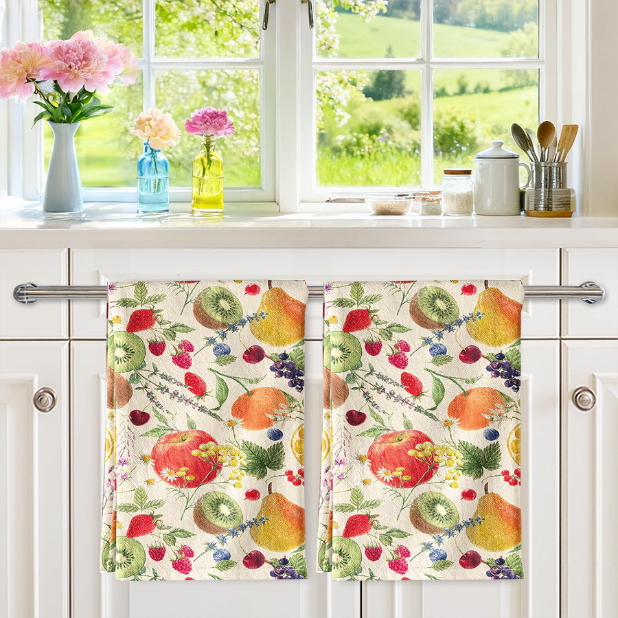 2Pcs, Fruit Party Kitchen Towe - مراجعة Kitchen Gadgets You Must Have وسعره