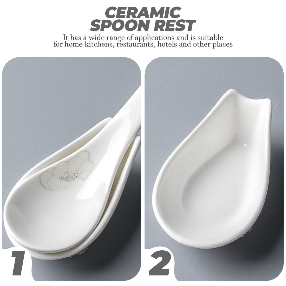4Pcs Ceramic Spoon Rest Spoon  - مراجعة Kitchen Gadgets You Must Have وسعره