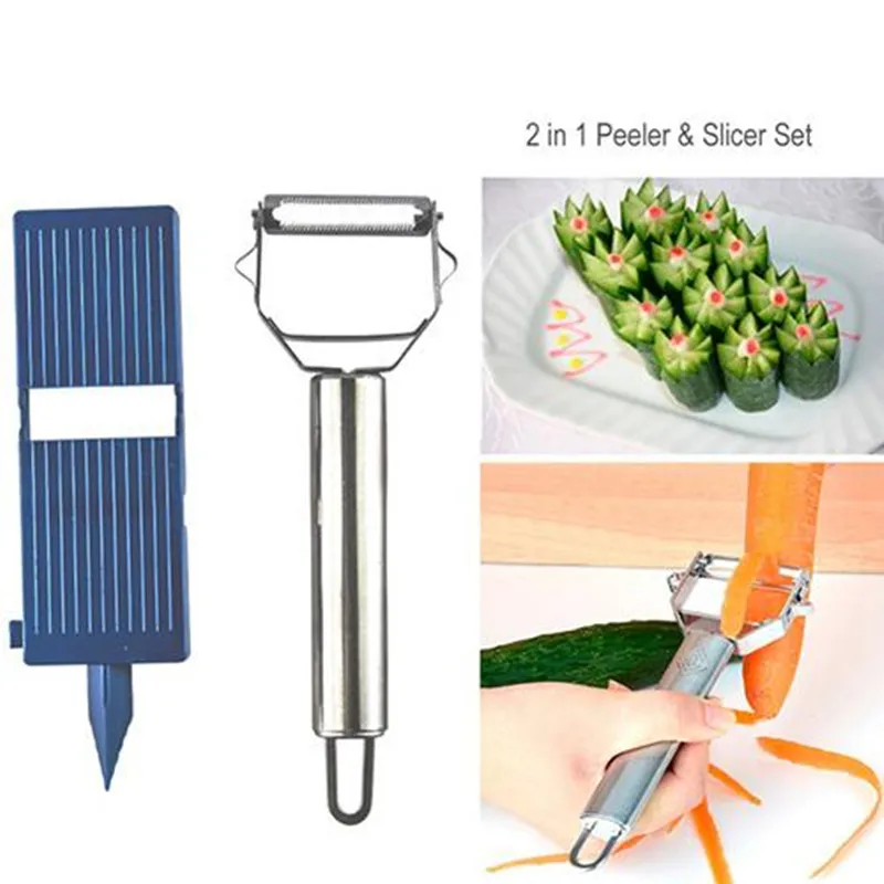 2 in 1 Peeler Slicer Set Kitch - مراجعة Kitchen Gadget Amazon وسعره