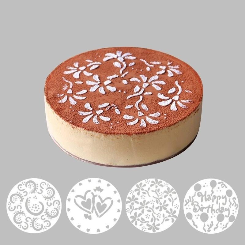 4Pieces/lot Cake Stencils Latt - مراجعة Kitchen Gadgets Sale وسعره