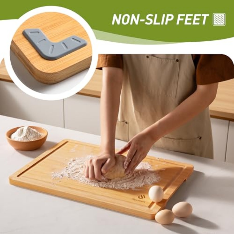 Bamboo Cutting Board Set Non S - مراجعة Kitchen Gadgets You Must Have وسعره