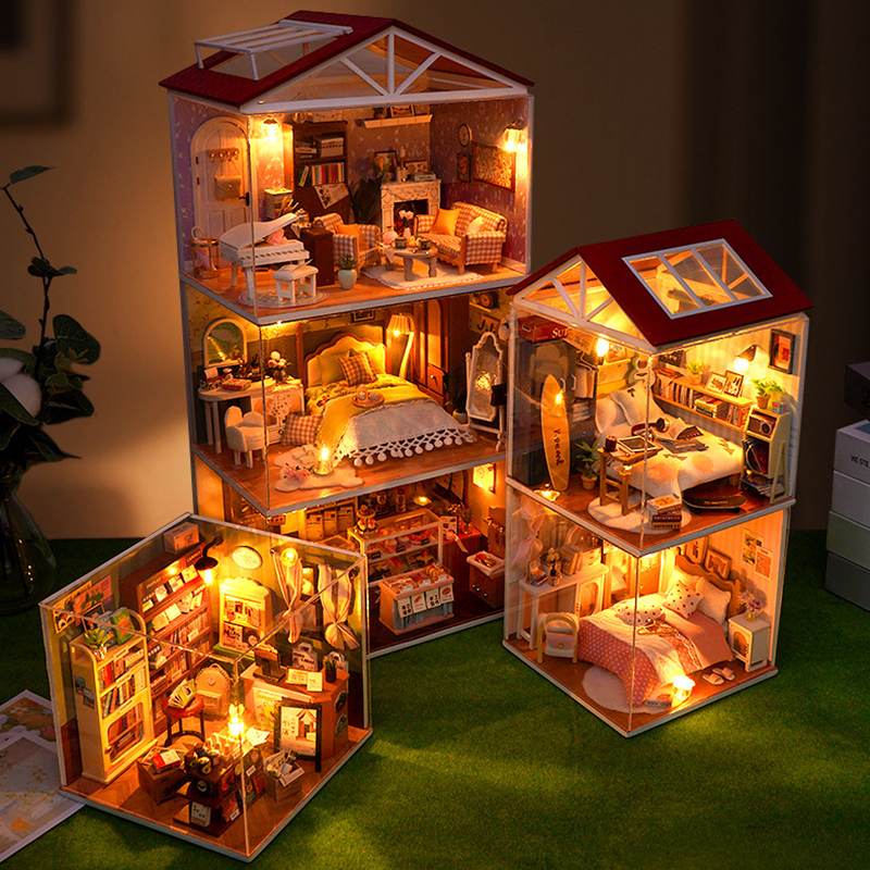 DIY Wooden Dollhouse Mini Bedr - مراجعة Kitchen Gadgets Kids وسعره