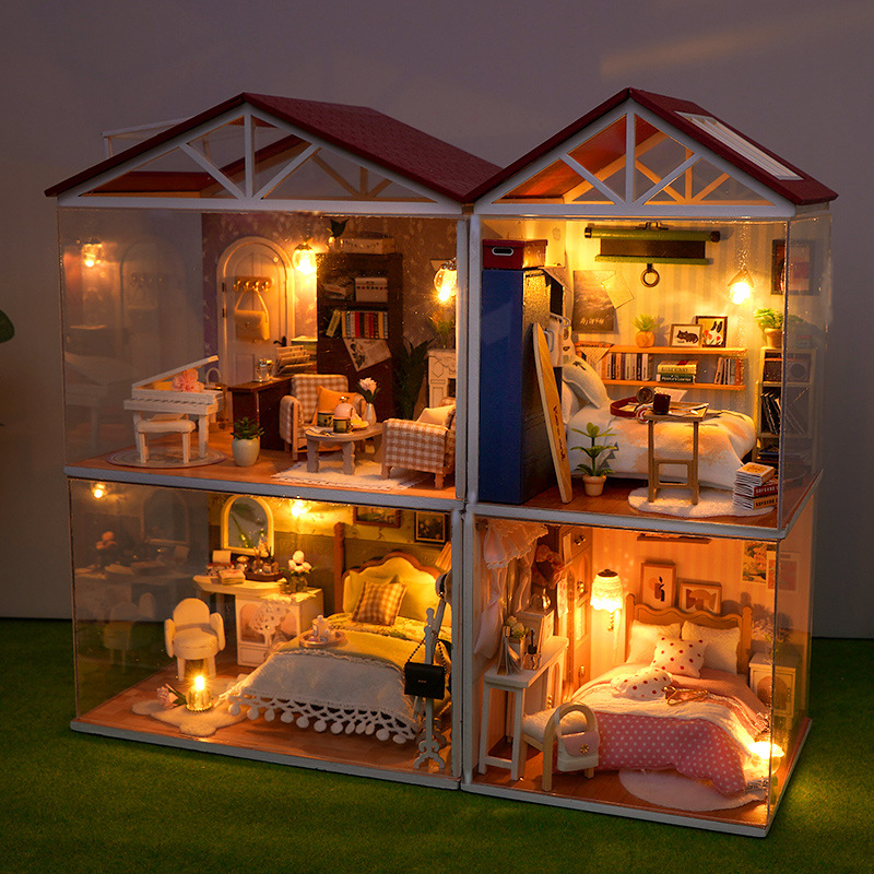 DIY Wooden Dollhouse Mini Bedr - مراجعة Kitchen Gadgets Kids وسعره