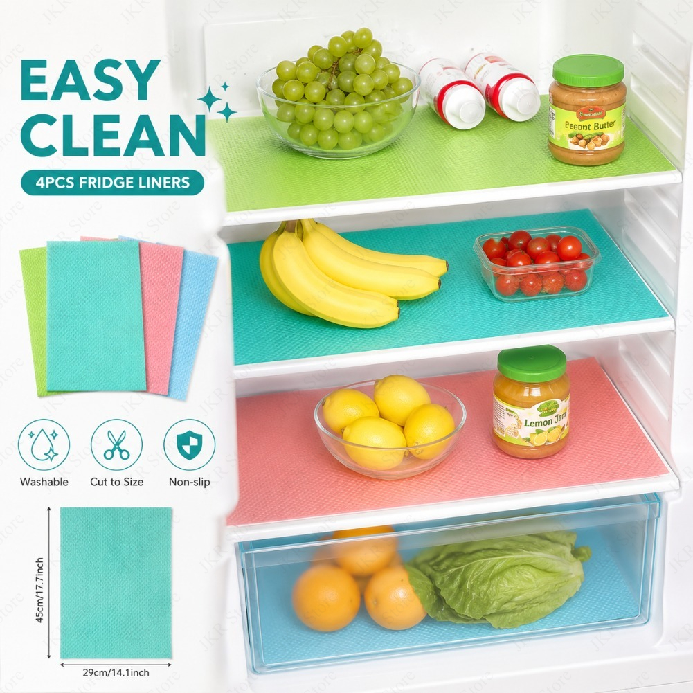 4/8Pcs Refrigerator Liners May - مراجعة Kitchen Gadgets Modern وسعره