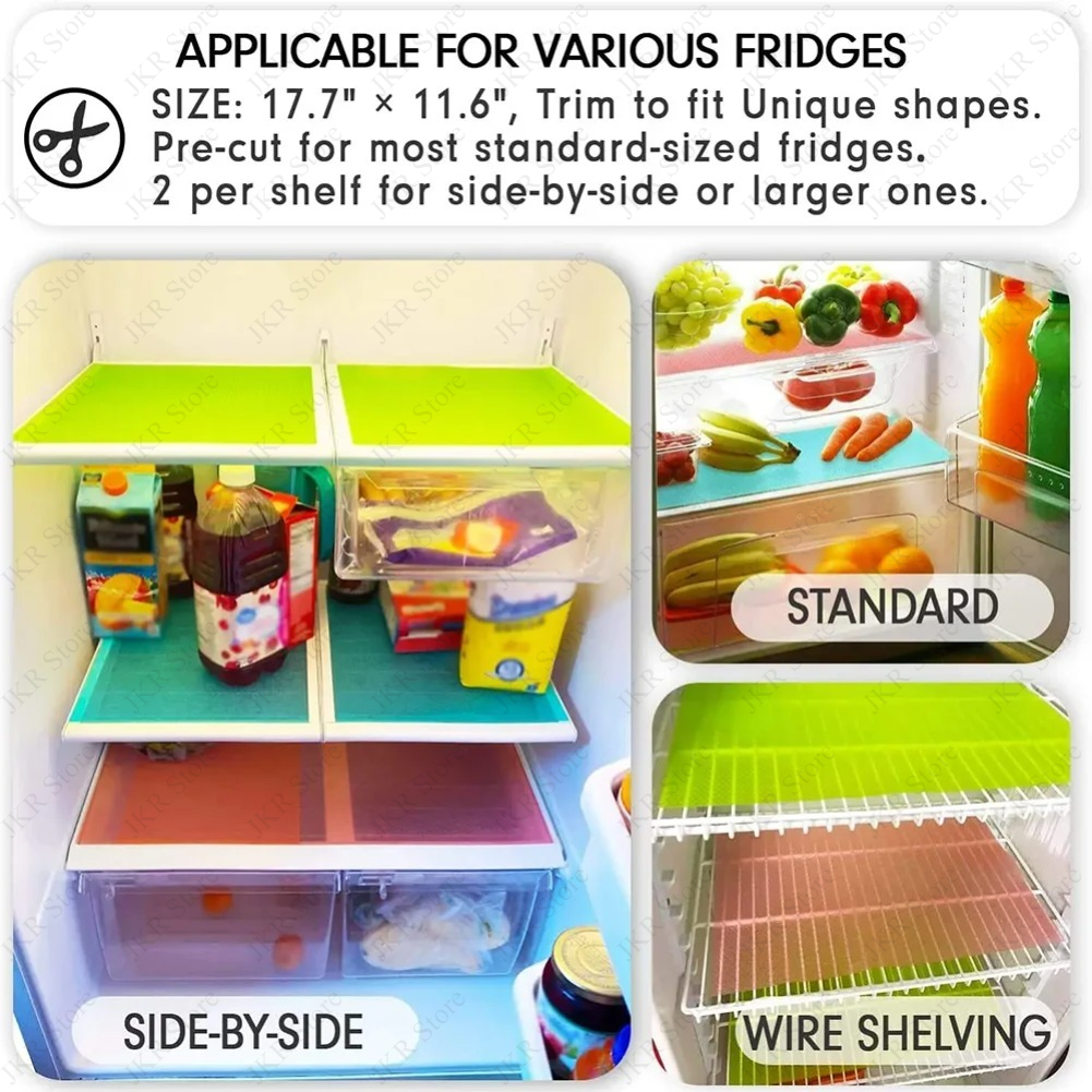 4/8Pcs Refrigerator Liners May - مراجعة Kitchen Gadgets Modern وسعره