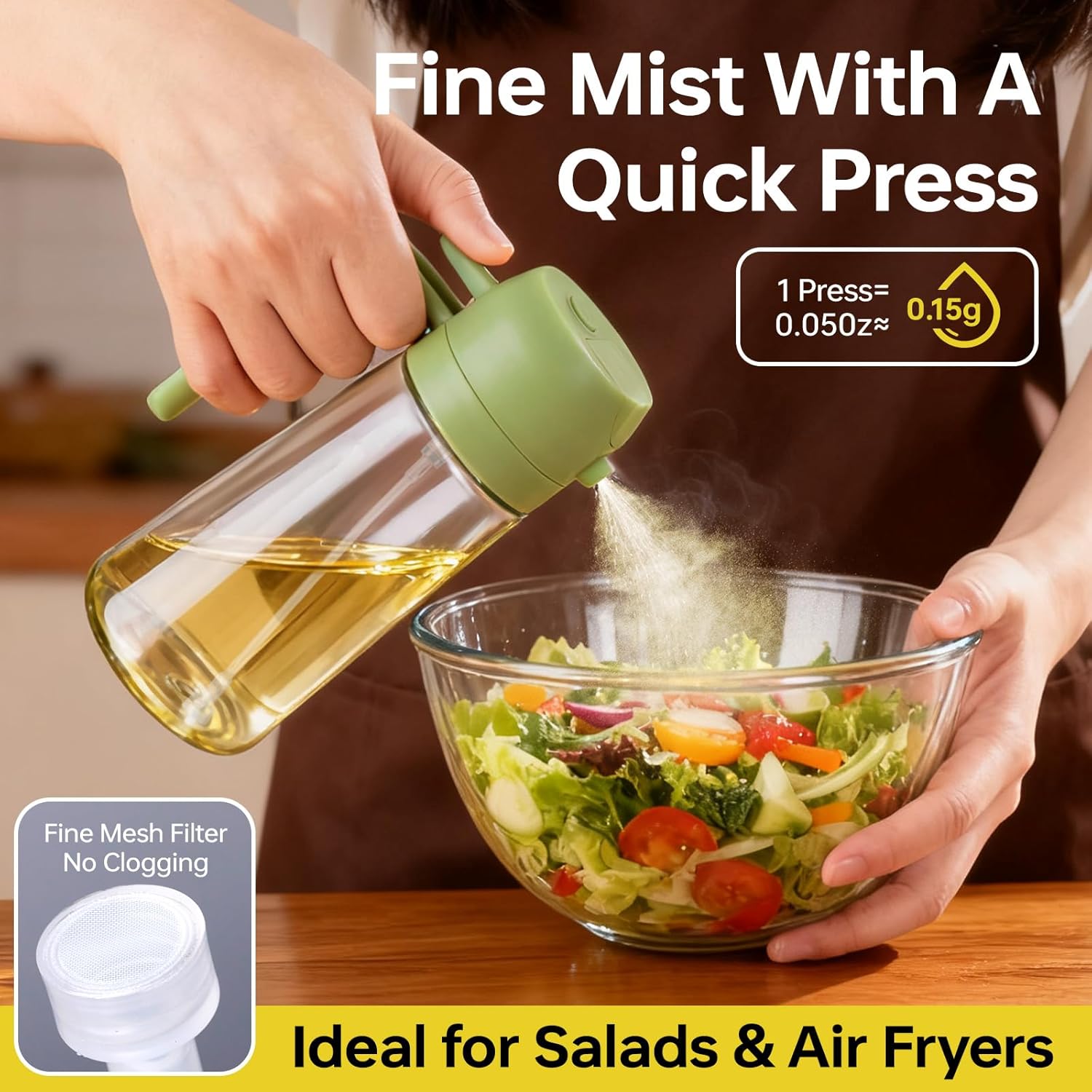 2Pcs Glass Oil Sprayer for Coo - مراجعة Kitchen Gadgets Green وسعره